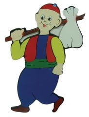 Keloğlan 60 cm Duvar Figürü - Anaokulu Sınıf Mobilyası