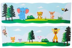 SAFARİ TEMALI AHŞAP ANAOKULU KREŞ ASKILIK