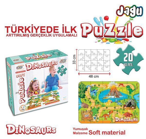 Jagu Yumuşak Puzzle Dinazor