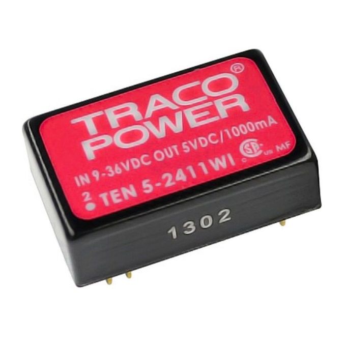 TracoPower TEN 5-2411WI - CONVERTER, DC/DC, 6W, 5V/1A