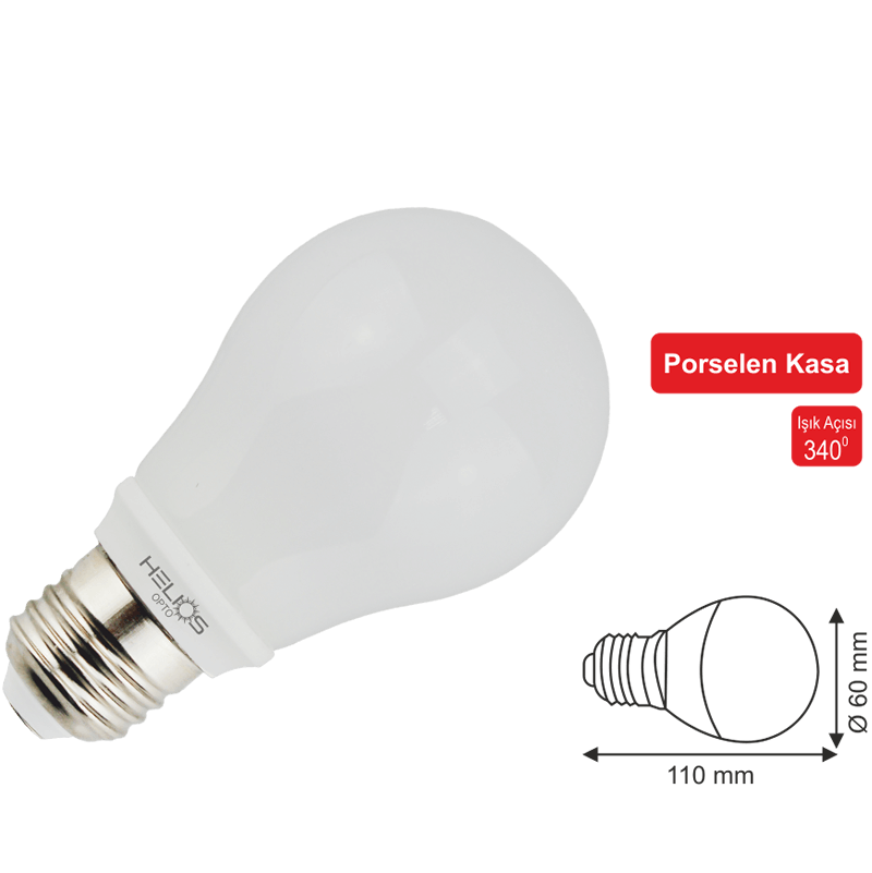 Helios 8W Beyaz Led Ampul