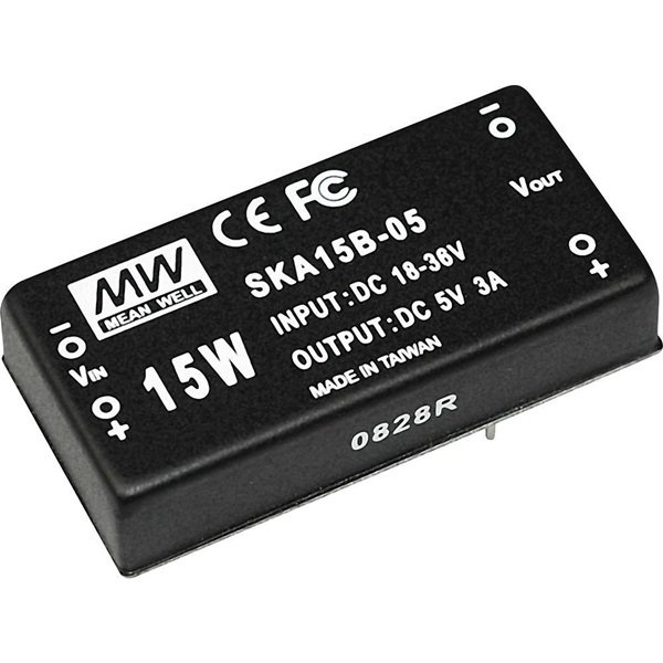 SKA-15B-05 15W Regüleli Tek Çıkış DC-DC Converter