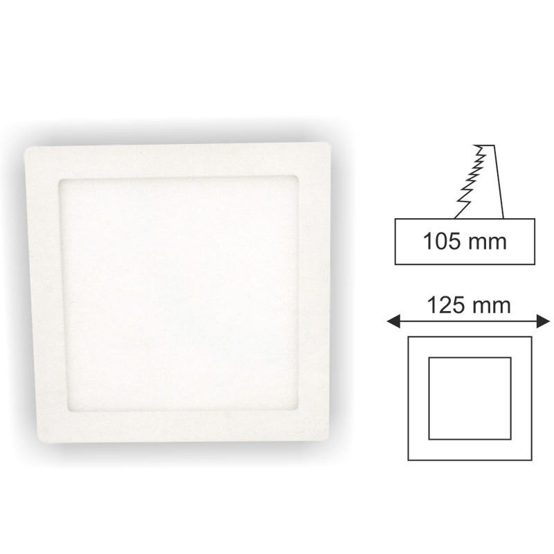 6W Beyaz Sıva Altı Kare Panel Led Armatür