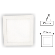 12W Günışığı Sıva Altı Kare Panel Led Armatür