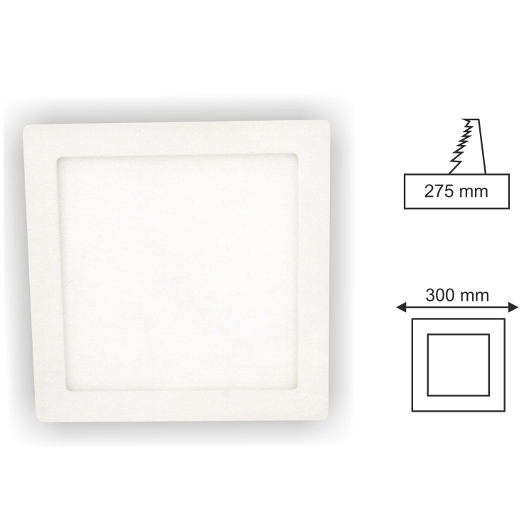 24W Günışığı Sıva Altı Kare Panel Led Armatür