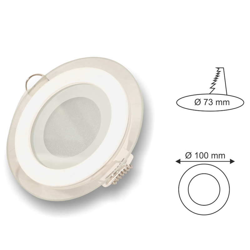 6W Günışığı Sıva Altı Camlı Yuvarlak Panel Led Armatür