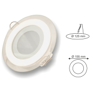 12W Günışığı Sıva Altı Camlı Yuvarlak Panel Led Armatür