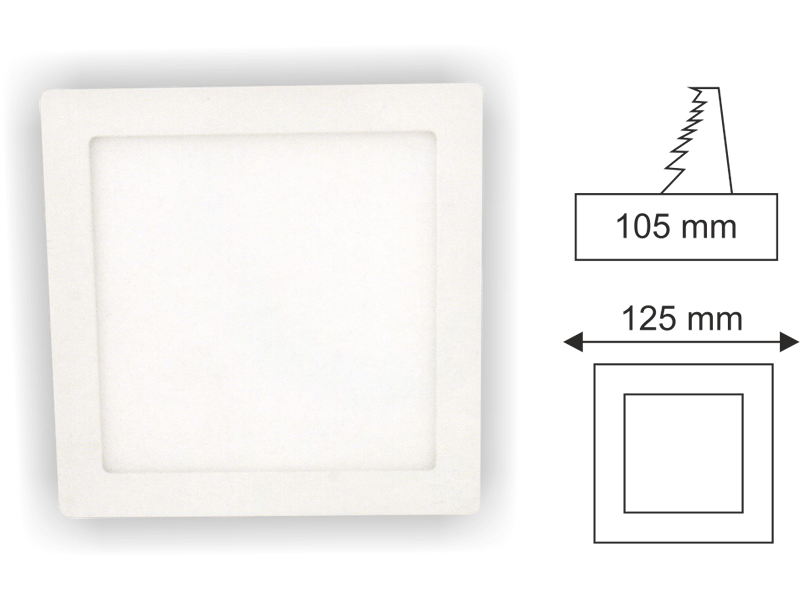6W Günışığı Sıva Altı Kare Panel Led Armatür