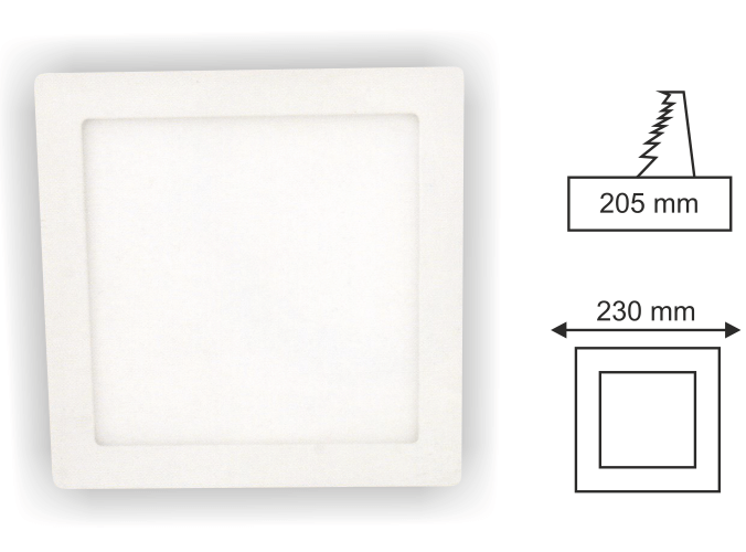20W Beyaz Sıva Altı Kare Panel Led Armatür