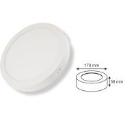 12W Günışığı Sıva Üstü Yuvarlak Panel Led Armatür