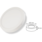 20W Beyaz Sıva Üstü Yuvarlak Panel Led Armatür