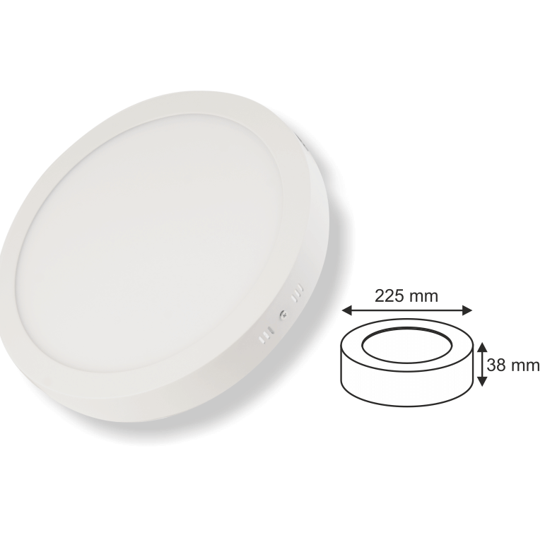 20W Günışığı Sıva Üstü Yuvarlak Panel Led Armatür