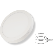 30W Beyaz Sıva Üstü Yuvarlak Panel Led Armatür