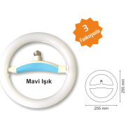 22W Beyaz-Mavi Simit Led Armatür