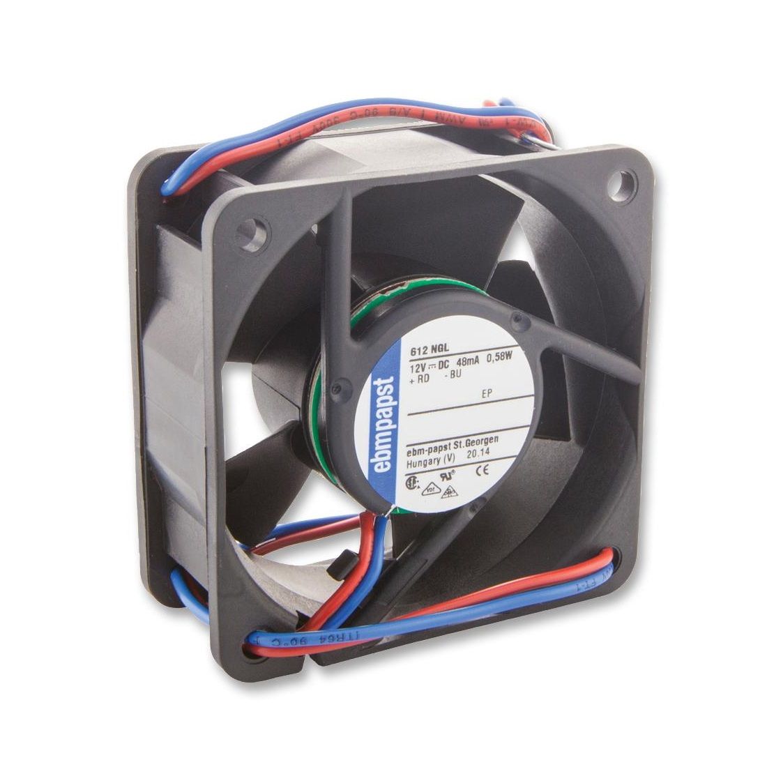 EbmPapst 612NGL 60x60x25mm 12VDC Fan