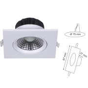 5W Beyaz Kare Plastik Kasa Led Spot Aydınlatma