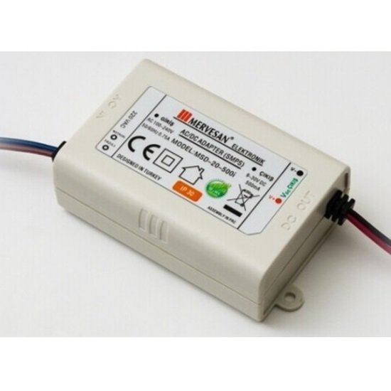 MSD-20-500İ 20W 3-30Vdc/500mA Sabit Akım IP30 Led Sürücü