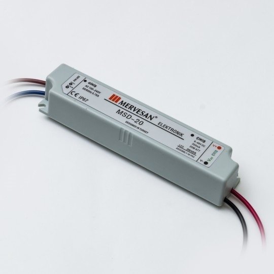 MSD-20-700 20W 9-30Vdc/700mA Sabit Akım IP67 Led Sürücü