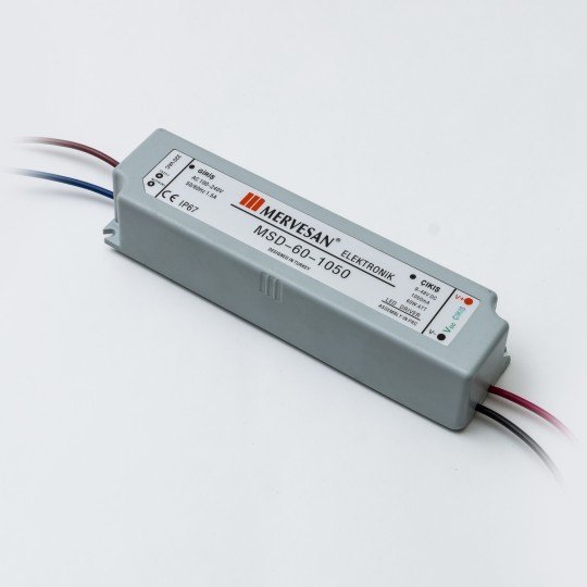 MSD-60-1050 60W 9-48Vdc/1050mA Sabit Akım IP67 Led Sürücü