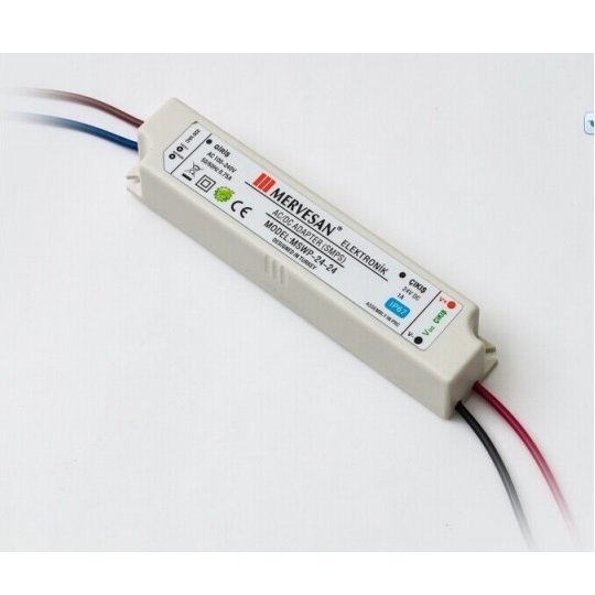MSWP-24-24 24W 24Vdc/1A Sabit Voltaj IP67 Led Sürücü