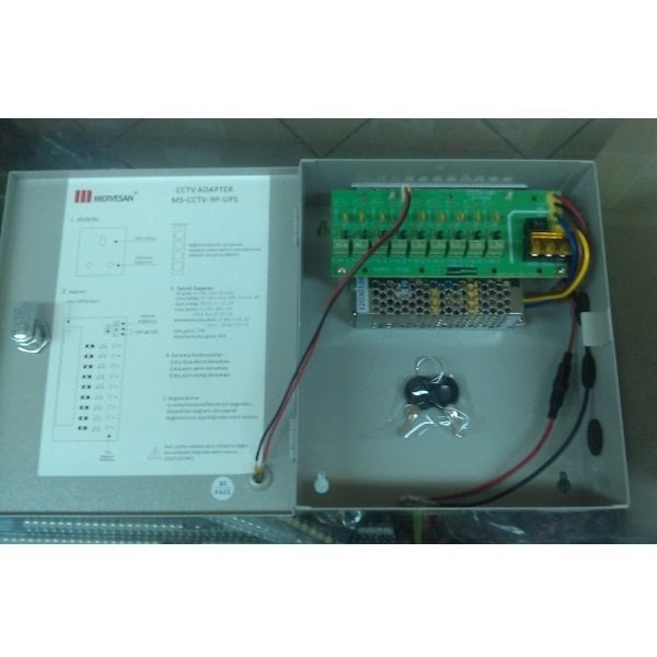 MS-CCTV-9P/UPS 60W 12Vdc/5A 16 Port/Akü Şarj CCTV Kamera Sistemleri İçin Güç Kaynakları