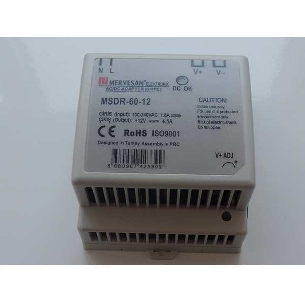 MSDR-60-12 60W 12Vdc/5A Ray Montaj Adaptörler