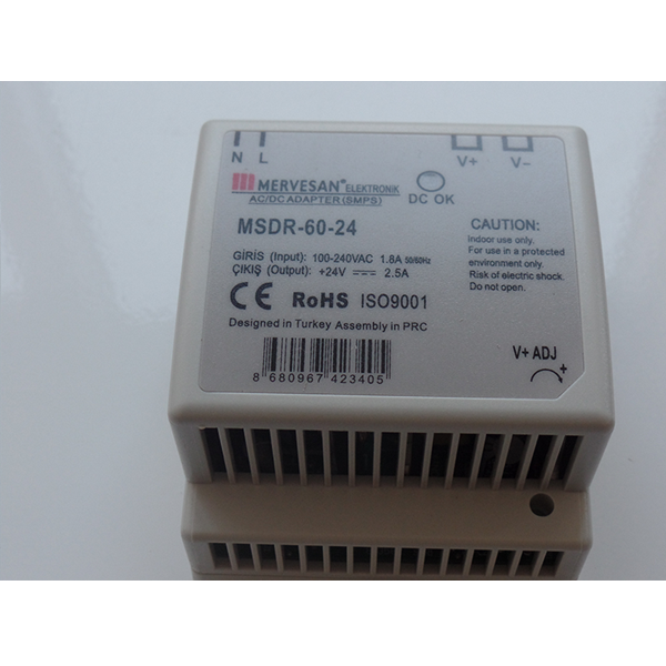 MSDR-60-24 60W 24Vdc/2.5A Ray Montaj Adaptörler