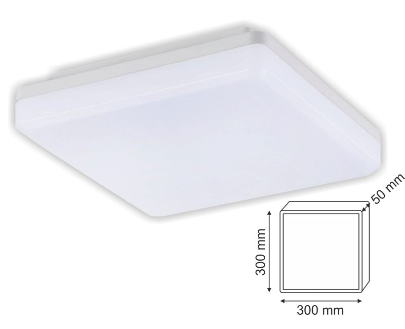 25W Günışığı Kare Beyaz Kasa Led Aydınlatmaları