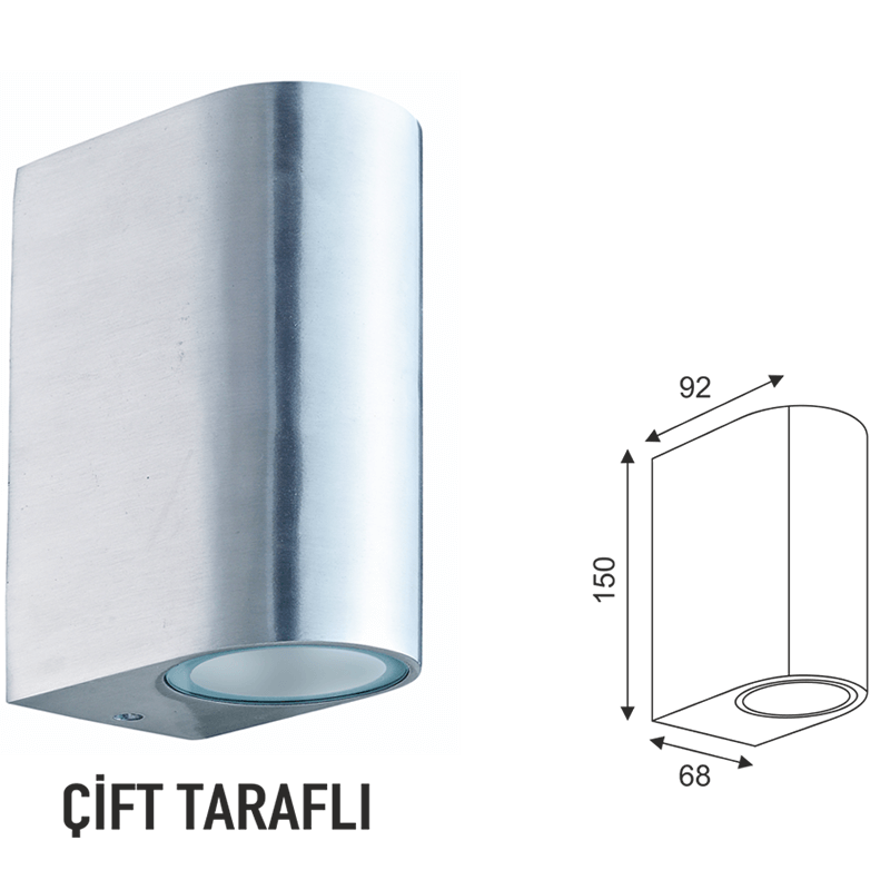 35W Çift Taraflı Bahçe Duvar Led Aplik
