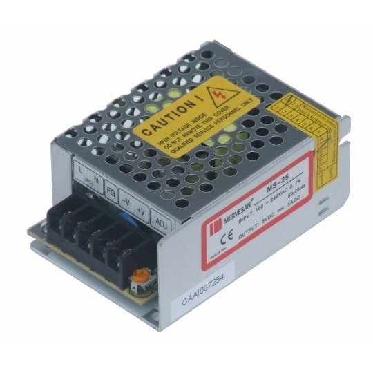 MS-24-24 25W 24Vdc/1A Metal Kasa AC/DC IP37 Adaptör