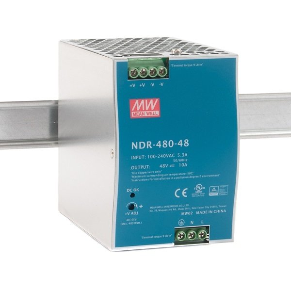 NDR-480-48 480W 48V/10.0A Ray Tipi SMPS