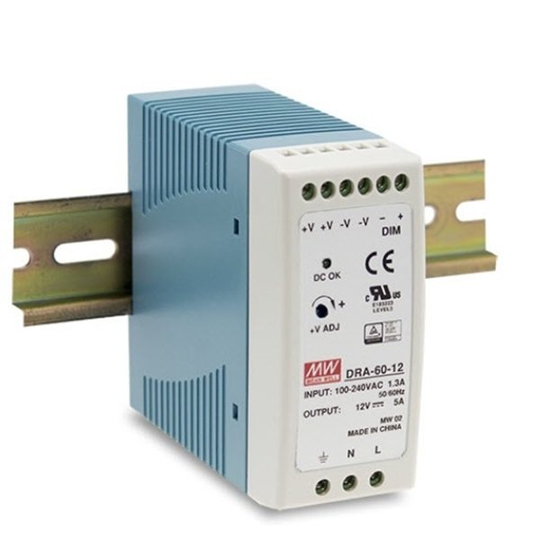 DRA-60-12 60W 12V/5.0A Ray Tipi SMPS