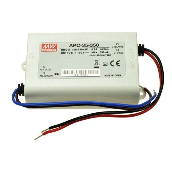 APC-35-350 35W 28~100V/350mA Sabit Akım Led Sürücü