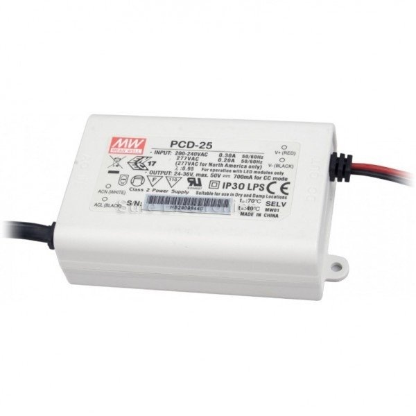 PCD-25-350B 20W 40~58V/350mA Sabit Akım Led Sürücü