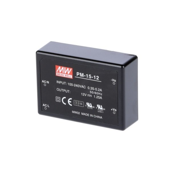 PM-15-12 15W 12VDC/1.25Amp Power Modül Serisi