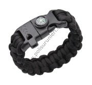 Paracord Bileklik Siyah 01