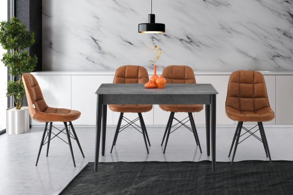 Cross Metal Ayaklı Mutfak Cafe Masası