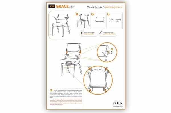 Grace Light Ahşap Mutfak Cafe Sandalyesi