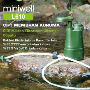 Miniwell L610 Pompalı Portatif Kamp Su Filtresi (3 Filtreli)