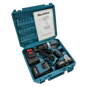 Max Extra MXP2944D Çift Akülü Kömürsüz Darbeli Matkap 18V 2.0Ah