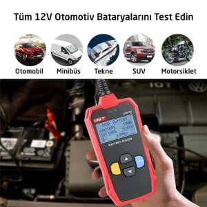 Uni-t UT673A Dijital, Batarya Akü Pil Test Cihazı 30-250Ah