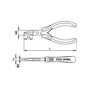 Ceta Form H26-130 Elektronikçi Yuvarlak Kargaburun 130mm