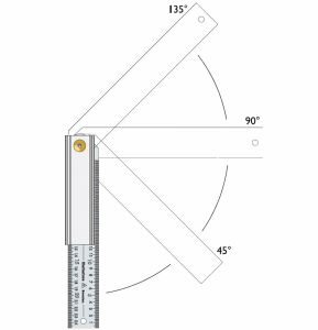 Hultafors 253103 QUATTRO25 Ayarlı Üç Açılı Çelik Gönye 250 mm