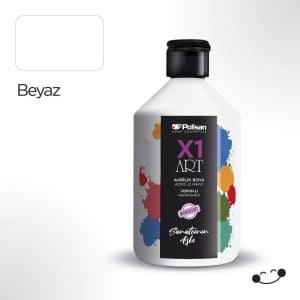 Polisan X1ART Vernikli Hobi Boyası 500ml - Beyaz