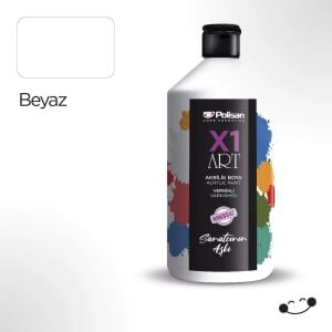 Polisan X1ART Vernikli Hobi Boyası 1000ml - Beyaz