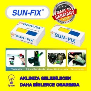 Sun-Fix Universal Çift Karışımlı Epoksi Macun Kaynak 100 gr