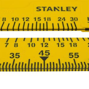 Stanley STHT46010 Çift Renkli ABS Plastik İnç Ölçülü Gönye 7''