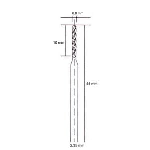 5045 Hobi Gravür Makinaları İçin HSS Matkap Ucu 0.8 mm