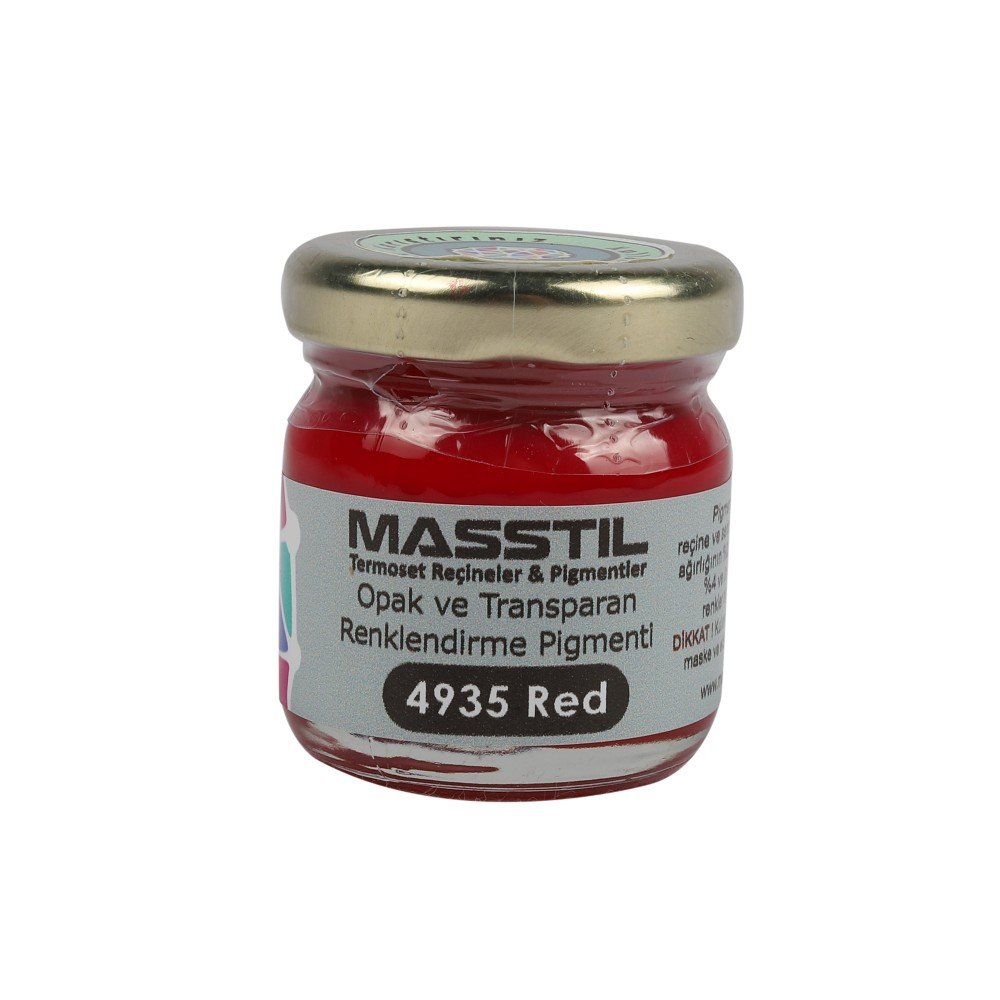 Masstil 4935 Red Opak ve Transparan Renk Pigmenti Kırmızı