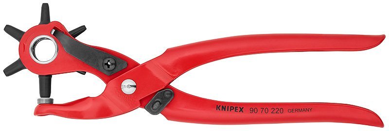 KNIPEX 9070220 Döner Kafalı Delik Açma Kayış Zımba Pensi 220 mm